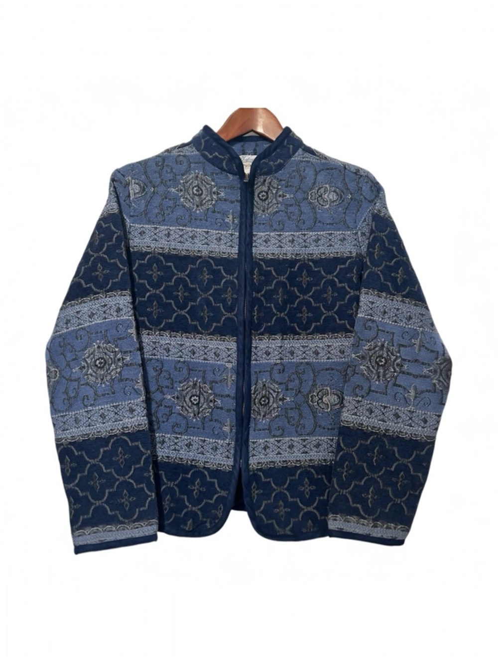 Vintage Tapestry Tradition Country Collection Jacket Mock Neck Size 12